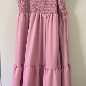 SHEIN Pink Smocked Casual Dress
